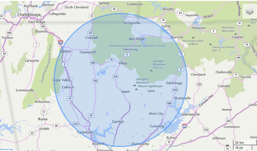 Service Area Map
